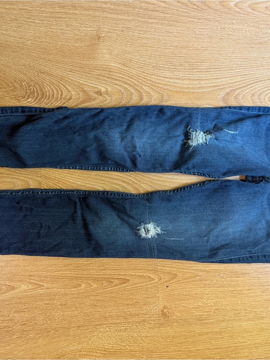 Denim - Dark Blue Distressed Men’s Jeans